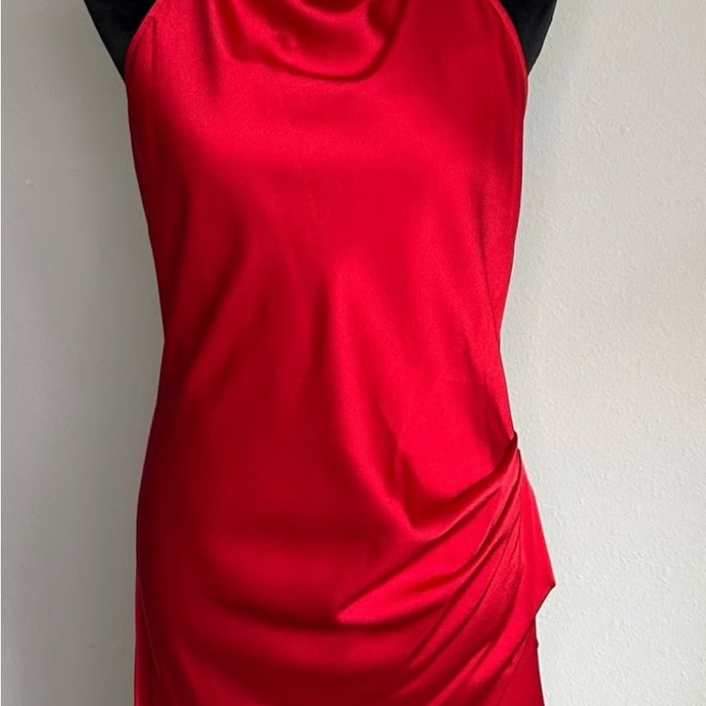 Gianni Bini Peyton Ruched Cowl Halter Dress Size 4